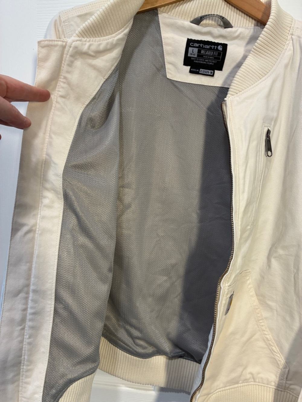 Carhartt Women's Cream Bomber Jacket - Picture 11 of 12